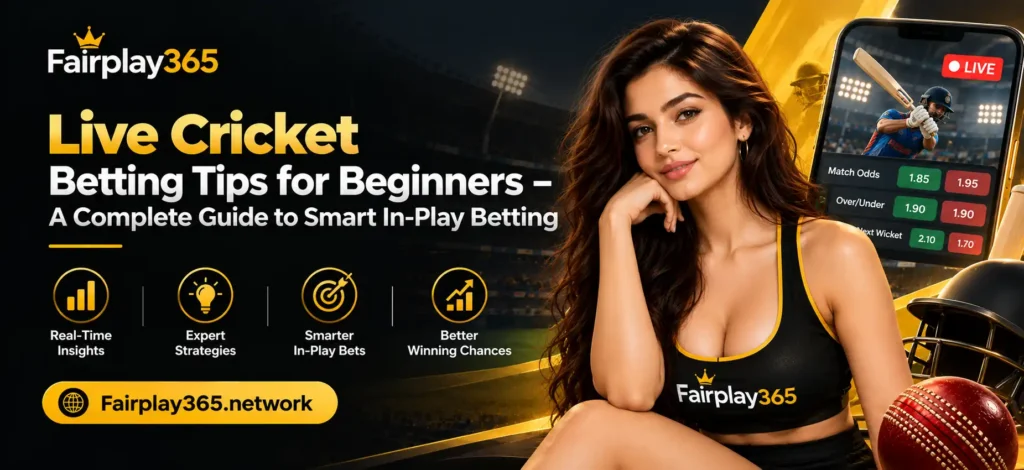 Live cricker betting tips banner by fairplay365.newtwork